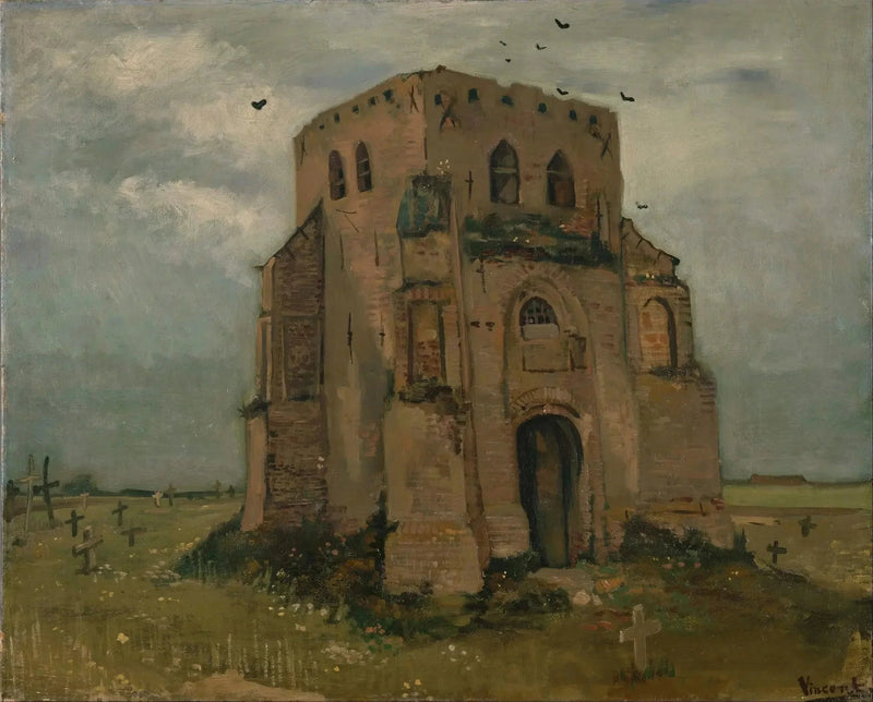 Det gamle kirkegårdstårnet i Nuenen - Vincent van Gogh