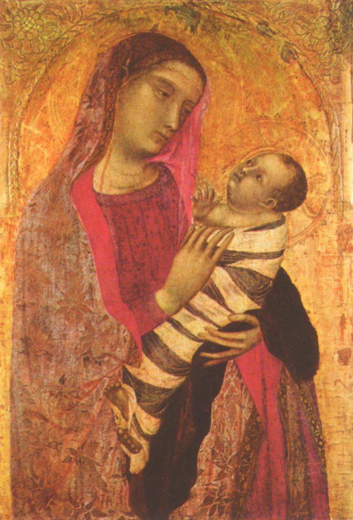 Jomfru med barnet - Ambrogio Lorenzetti