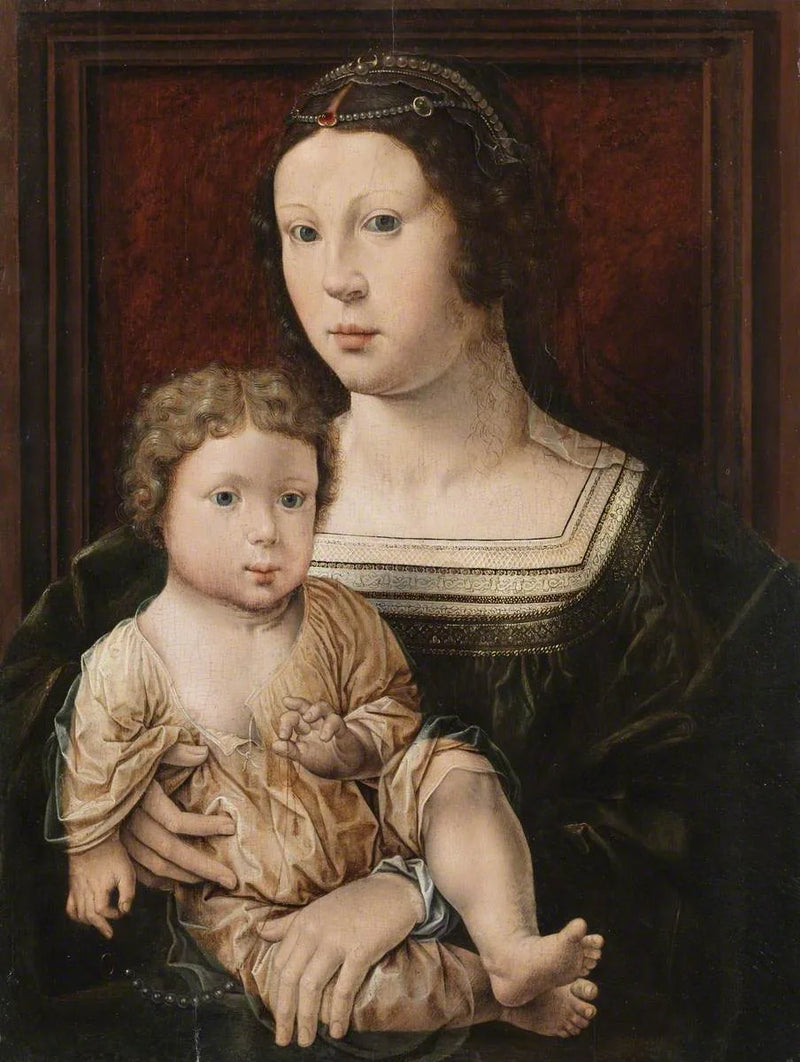 Jomfru med barnet (Anna von Bergen og hennes sønn) - Jan Gossaert