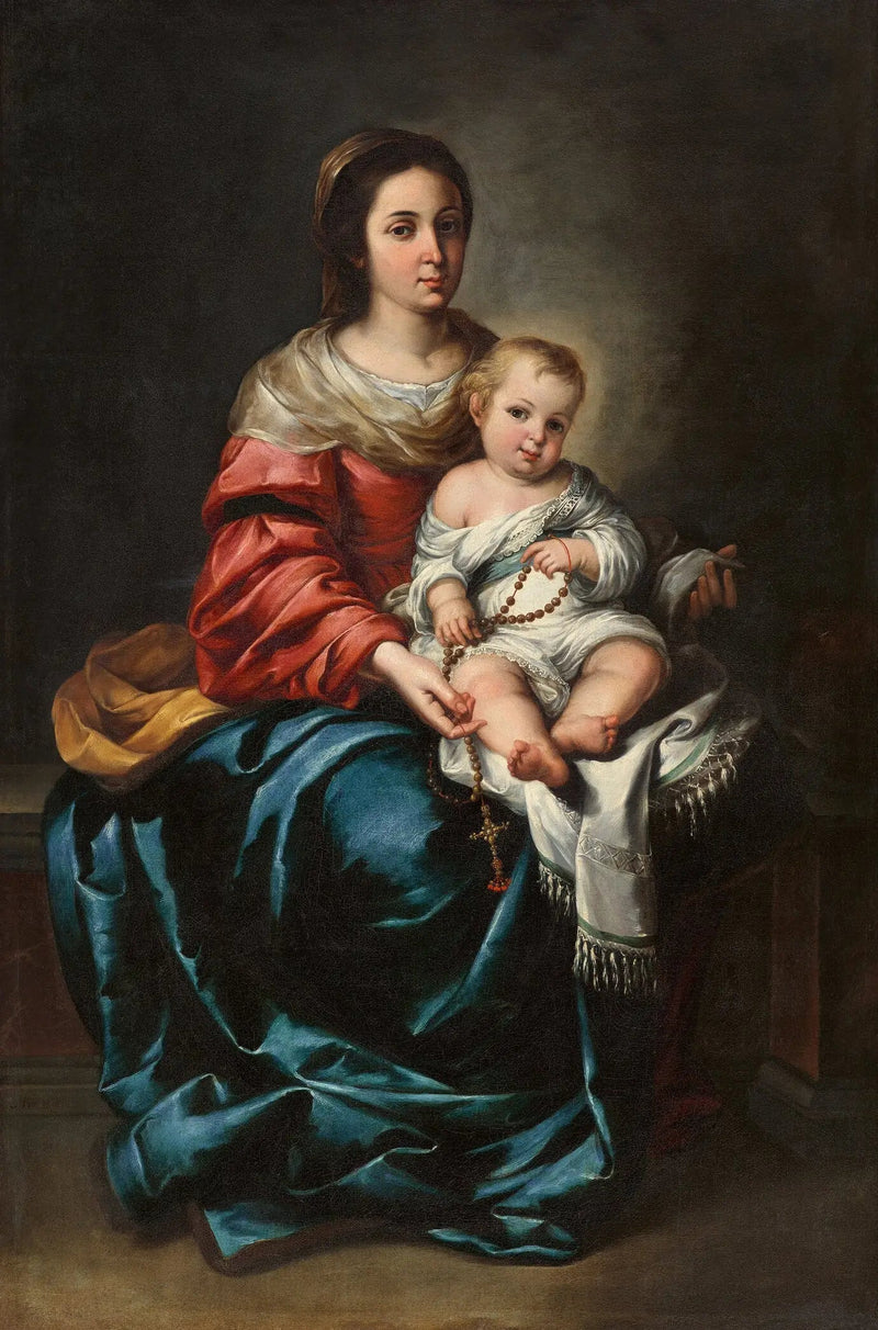 Jomfru med barnet, med rosenkrans - Bartolomé Esteban Murillo

Source:
Vierge à l'Enfant, avec chapelet - Bartolomé Esteban Murillo