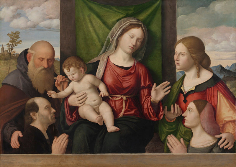 Jomfru med barnet med helgener og donorer - Cima da Conegliano