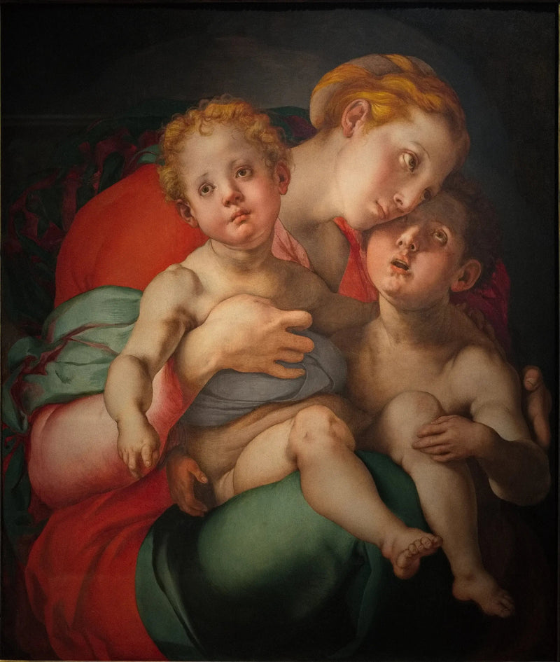 Jomfru med barnet og den lille hellige Johannes - Pontormo