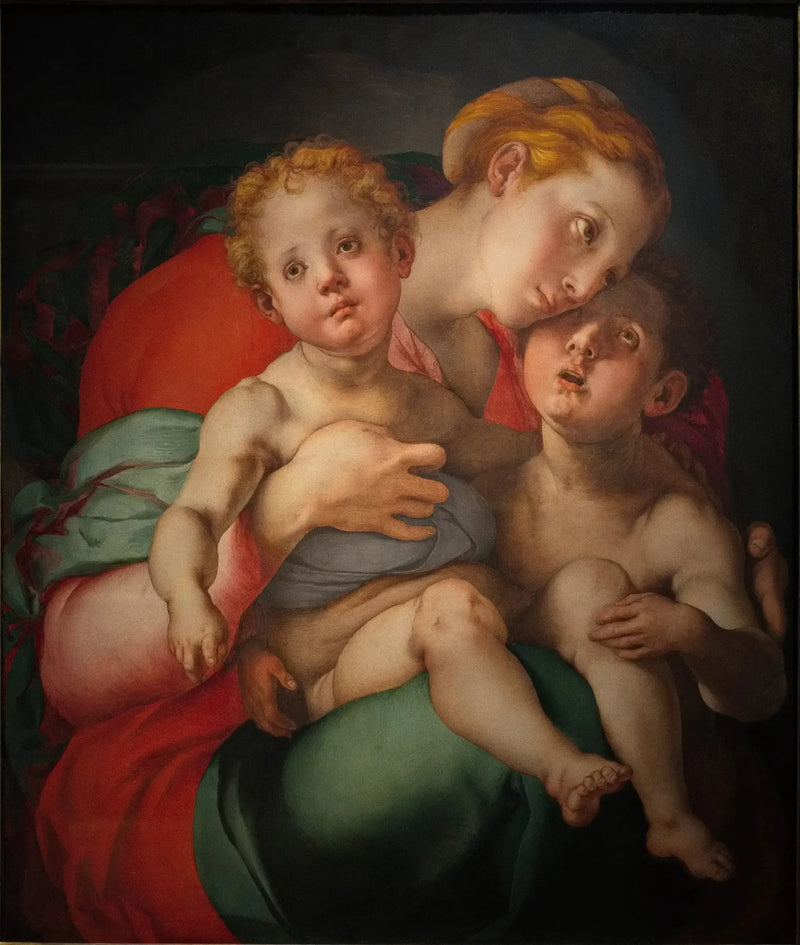 Jomfru med barnet og den lille hellige Johannes - Pontormo