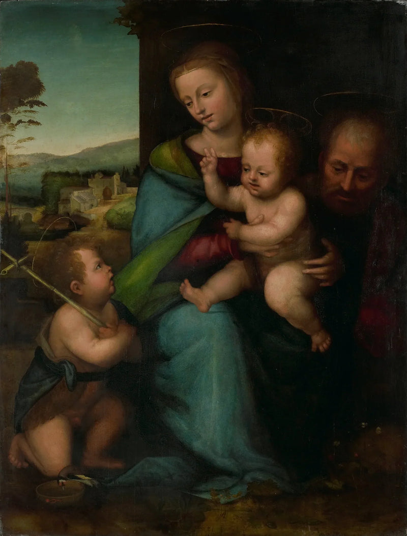 Jomfru med barnet med de hellige Stefan og Johannes Døperen - Fra Bartolomeo