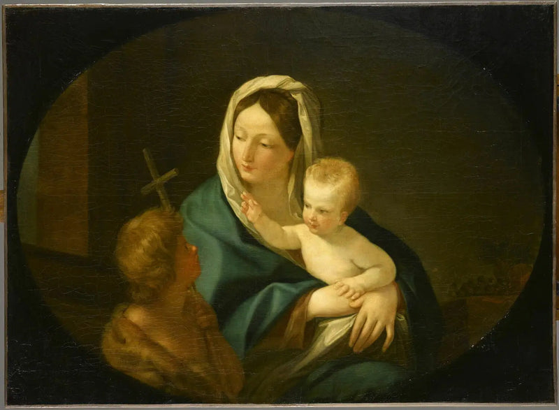 Jomfru med barnet og Saint Johannes Døperen - Guido Reni