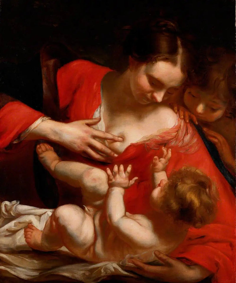 Jomfru med barnet og den unge Johannes Døperen - Joshua Reynolds