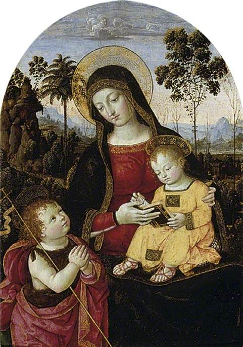 Jomfru med barnet og Saint Johannes Døperen - Pinturicchio