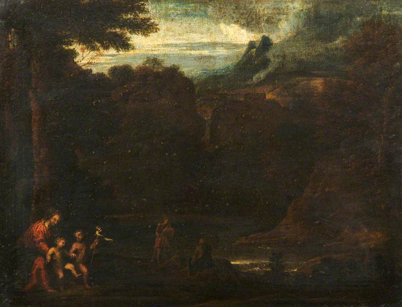 Jomfru med barnet og Saint Jean - Domenichino