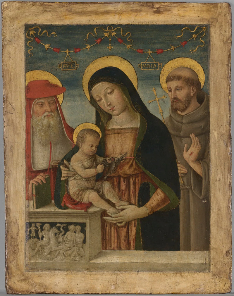 Jomfru med barnet med Saint Jerome og Saint Francis of Assisi - Pinturicchio