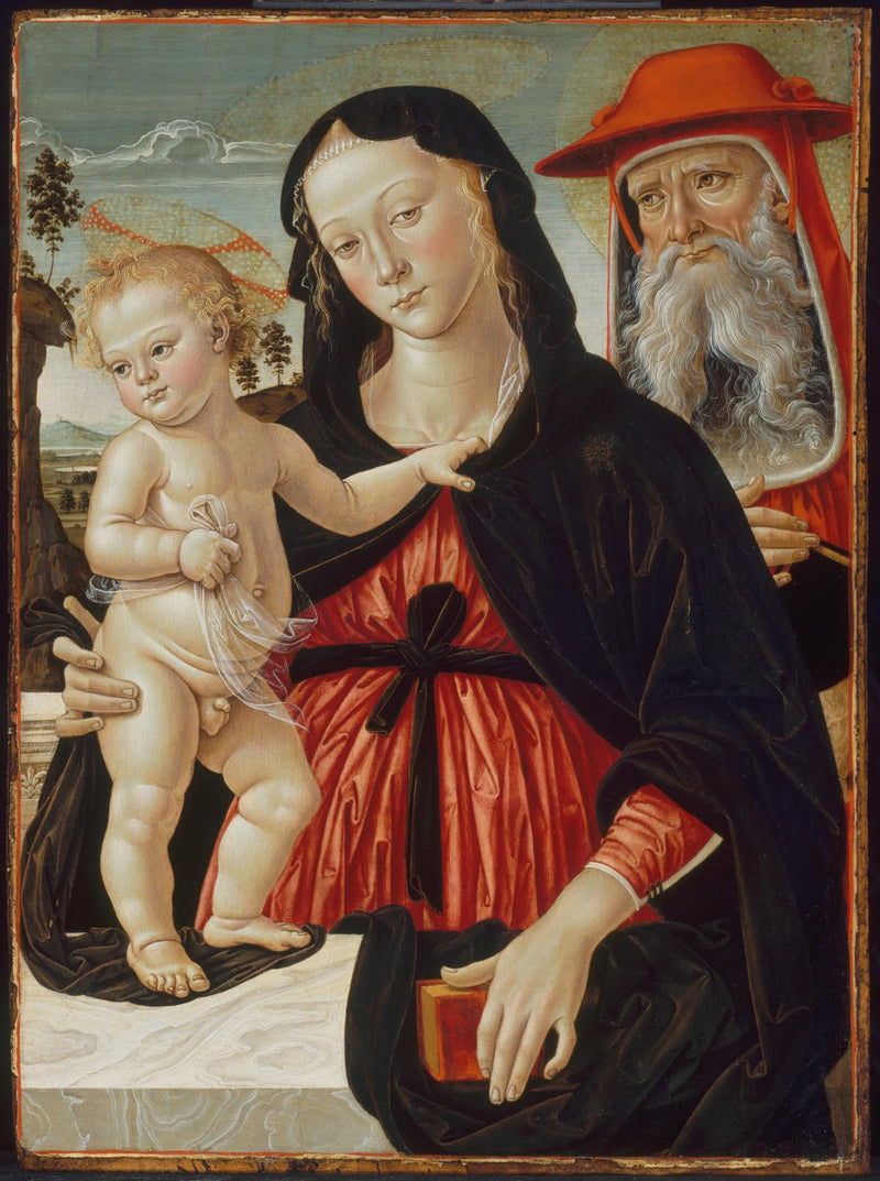 Jomfru med barnet og Saint Jerome - Pinturicchio
