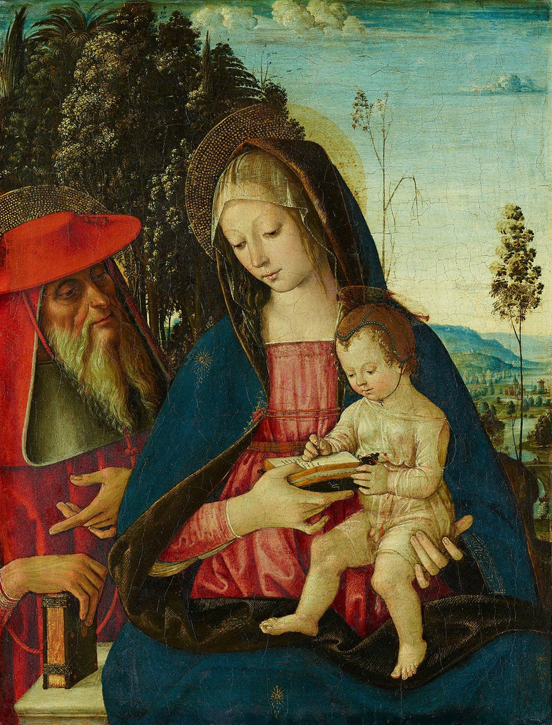 Jomfru med barnet og Saint Jerome - Pinturicchio