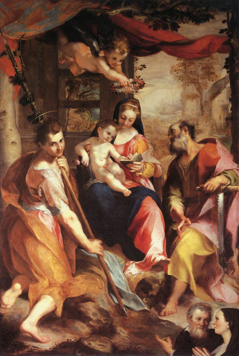 Jomfru med barnet med Saint Simon og Saint Jude - Federico Barroci