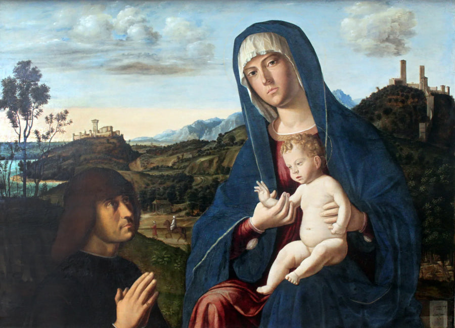 Jomfru med barnet og en giver - Cima da Conegliano