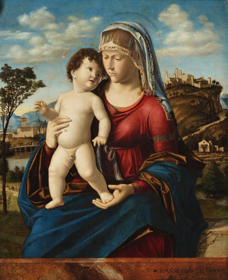 Jomfru med barnet i et landskap - Cima da Conegliano
