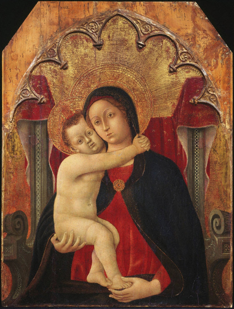 Jomfru med barnet - Domenico di Bartolo