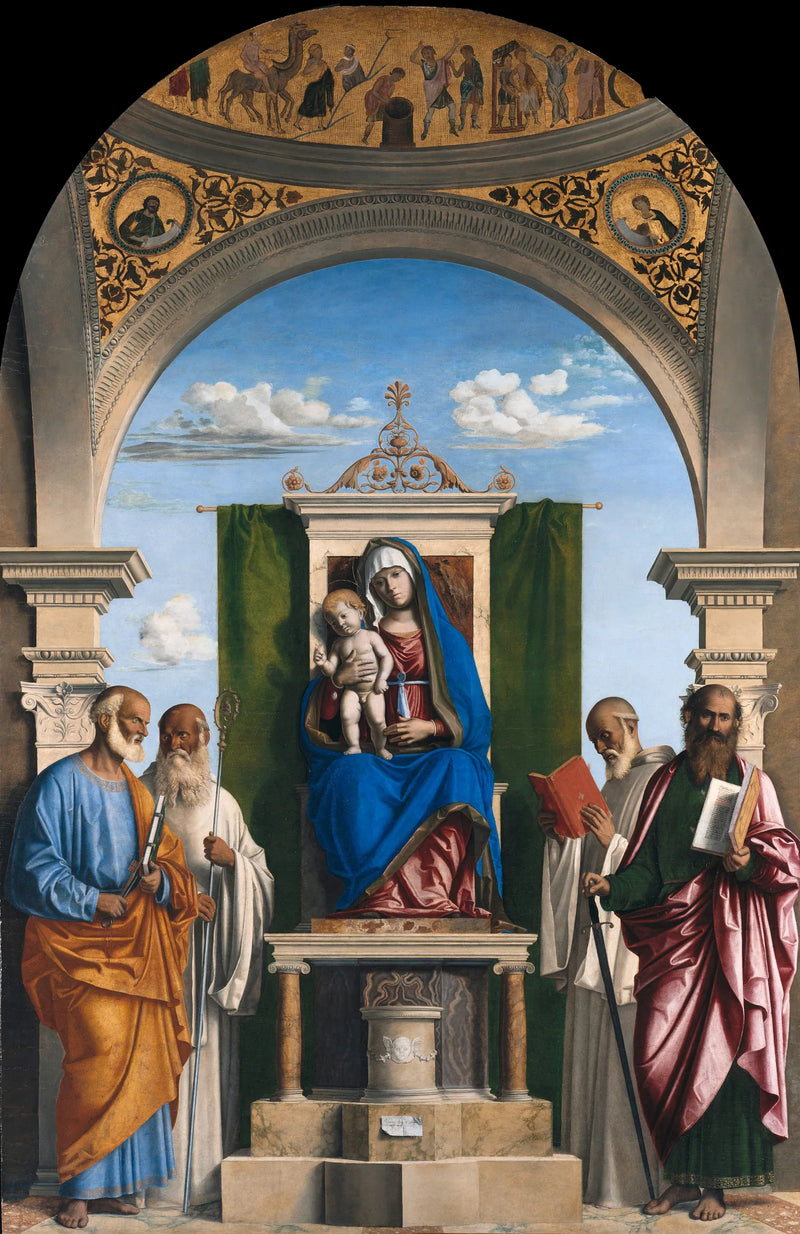 Jomfru med barnet omgitt av helgener - Cima da Conegliano