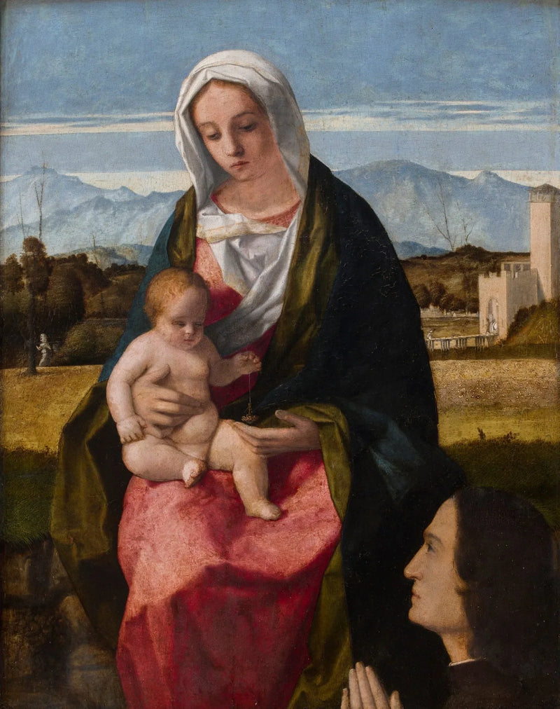 Jomfru med barnet og giver - Giovanni Bellini