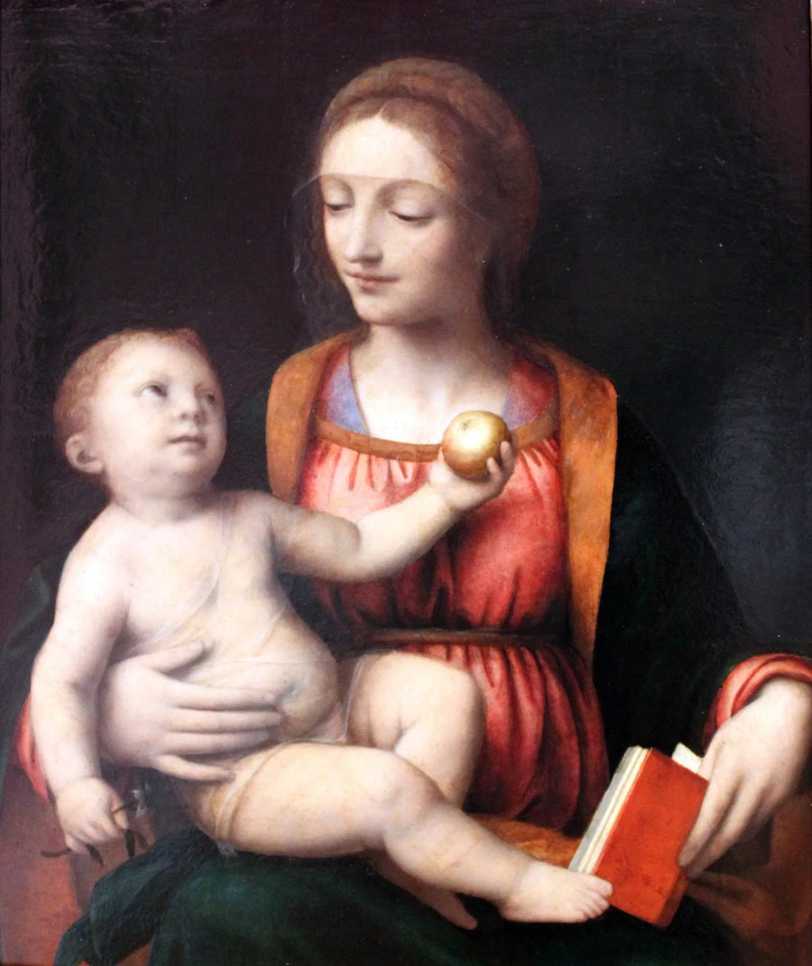 Jomfru med barnet og eple - Bernardino Luini