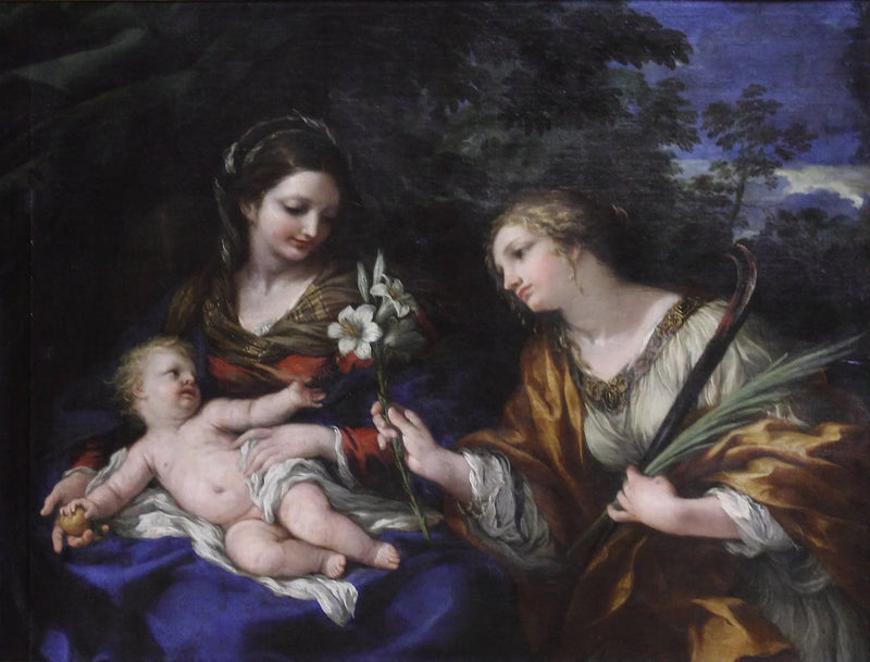 Jomfru med barnet og helgen Martine - Pietro da Cortona