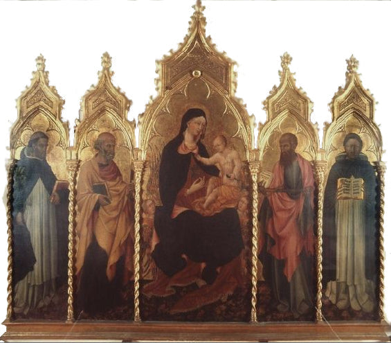 Jomfru med barnet og helgener - Giovanni di Paolo