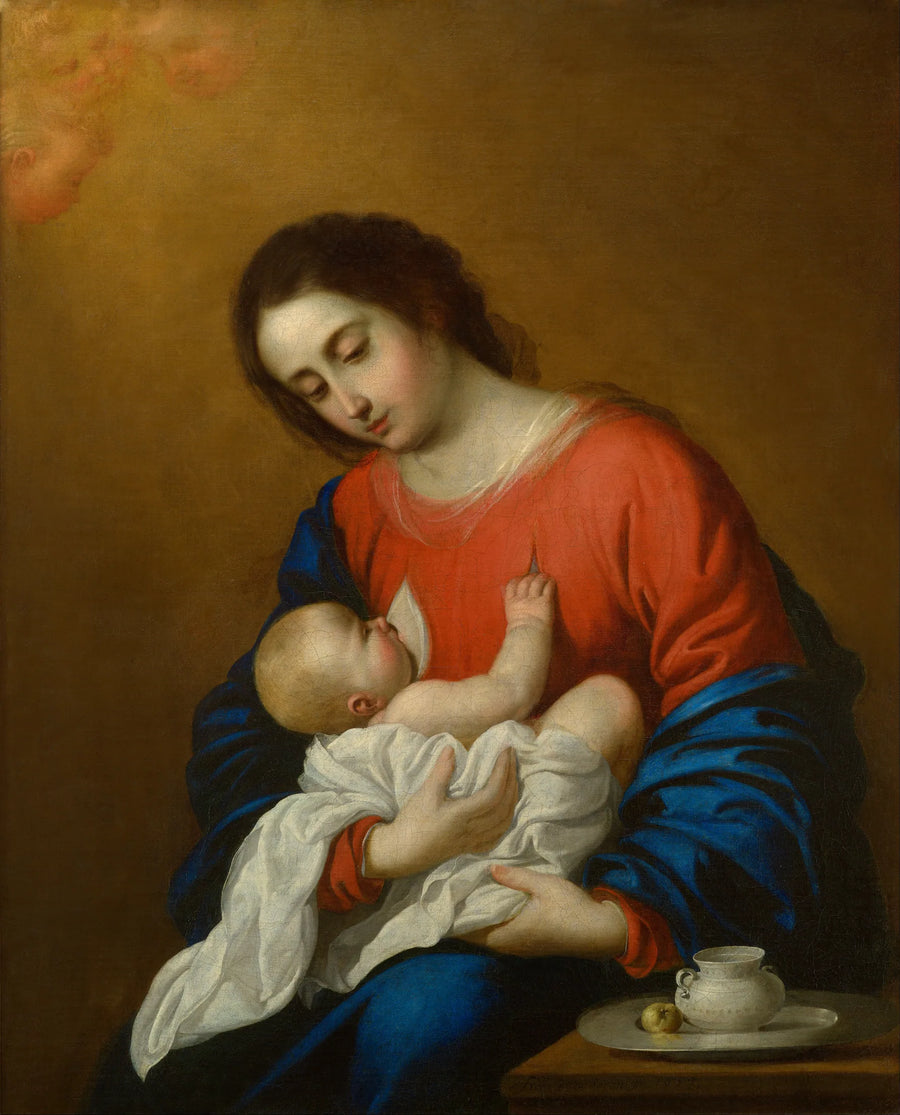 Jomfru med barnet - Francisco de Zurbarán