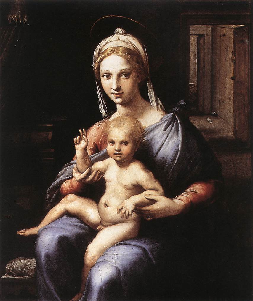 Vierge à l'Enfant - Giulio Romano image 1 tableau peint à l’huile sur toile