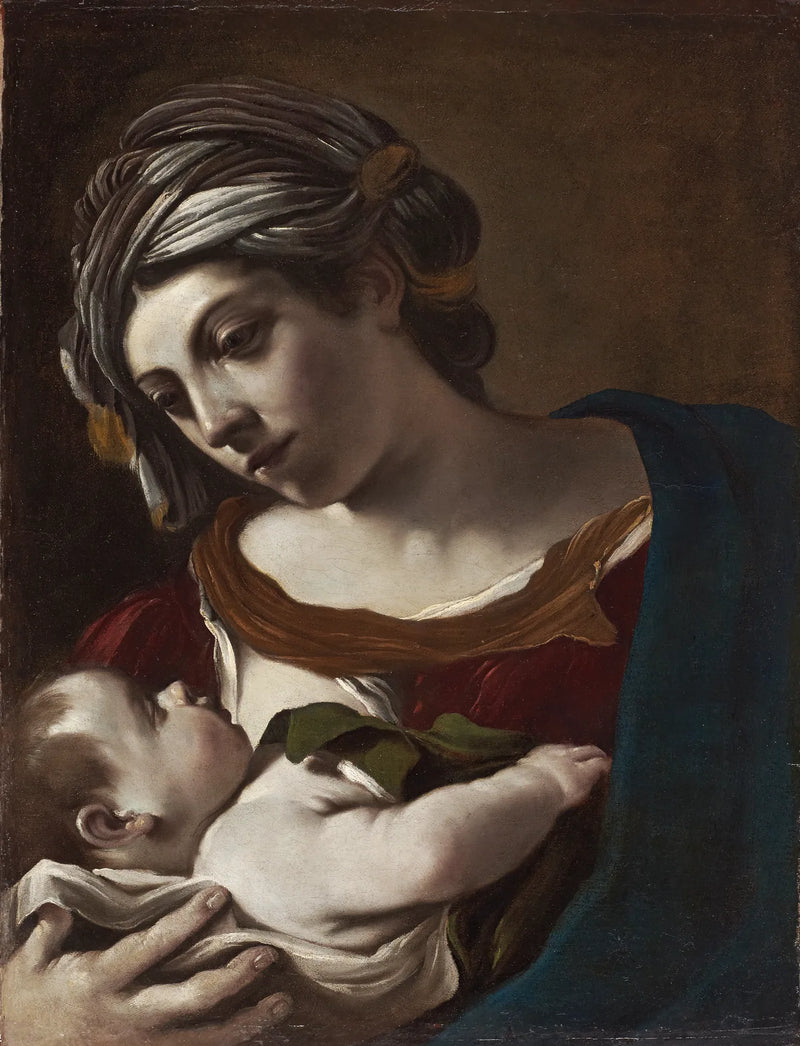 Jomfru med barnet - Guercino