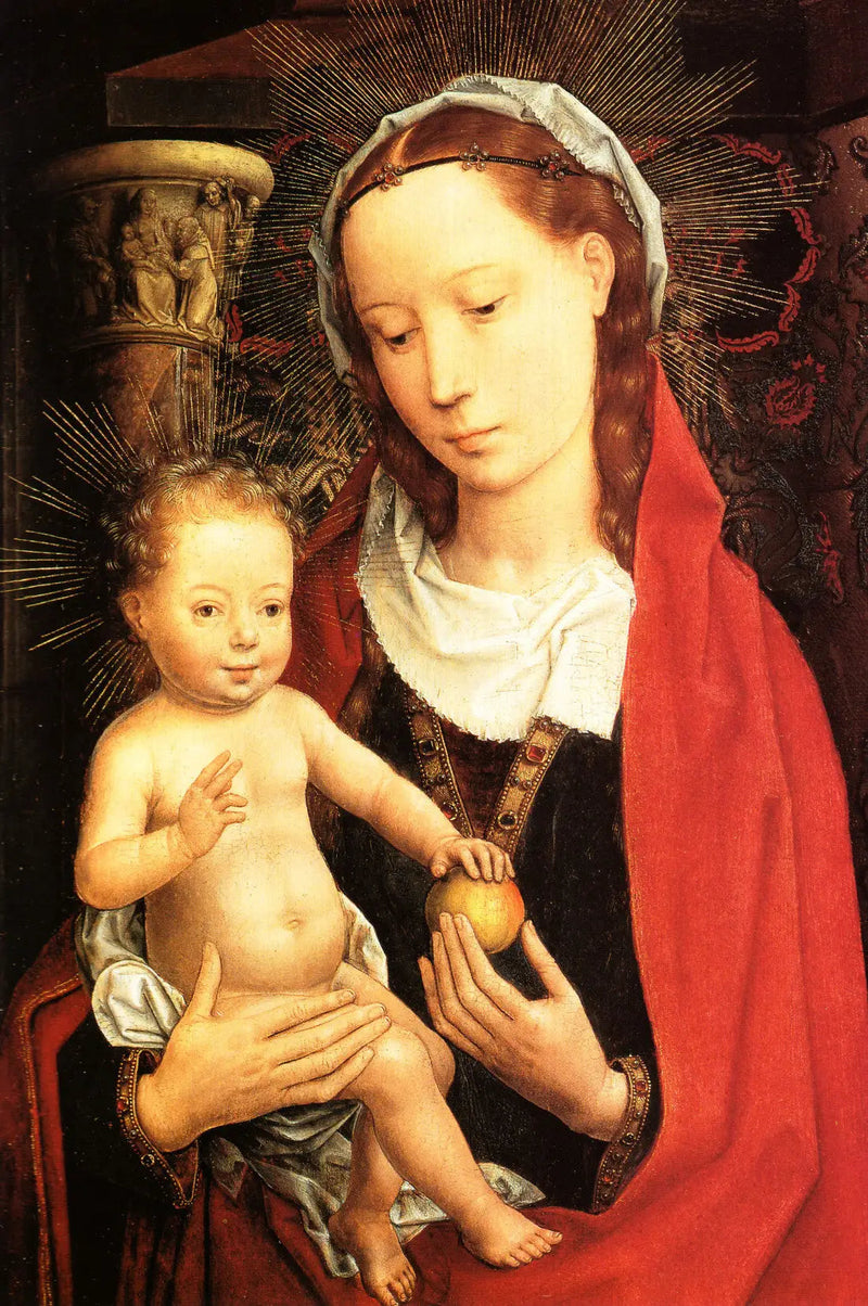 Jomfru med barnet i halvlengde - Hans Memling