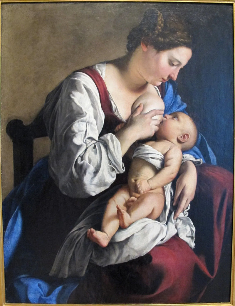Jomfru med barnet - Orazio Gentileschi