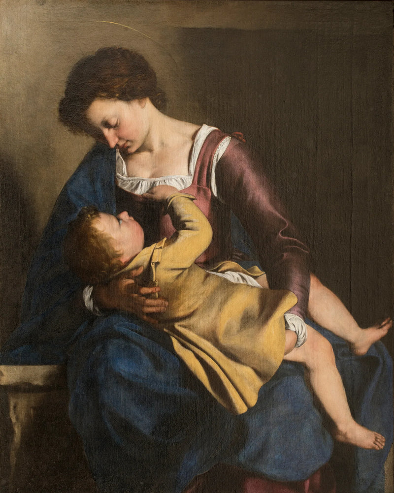 Jomfru med barnet - Orazio Gentileschi