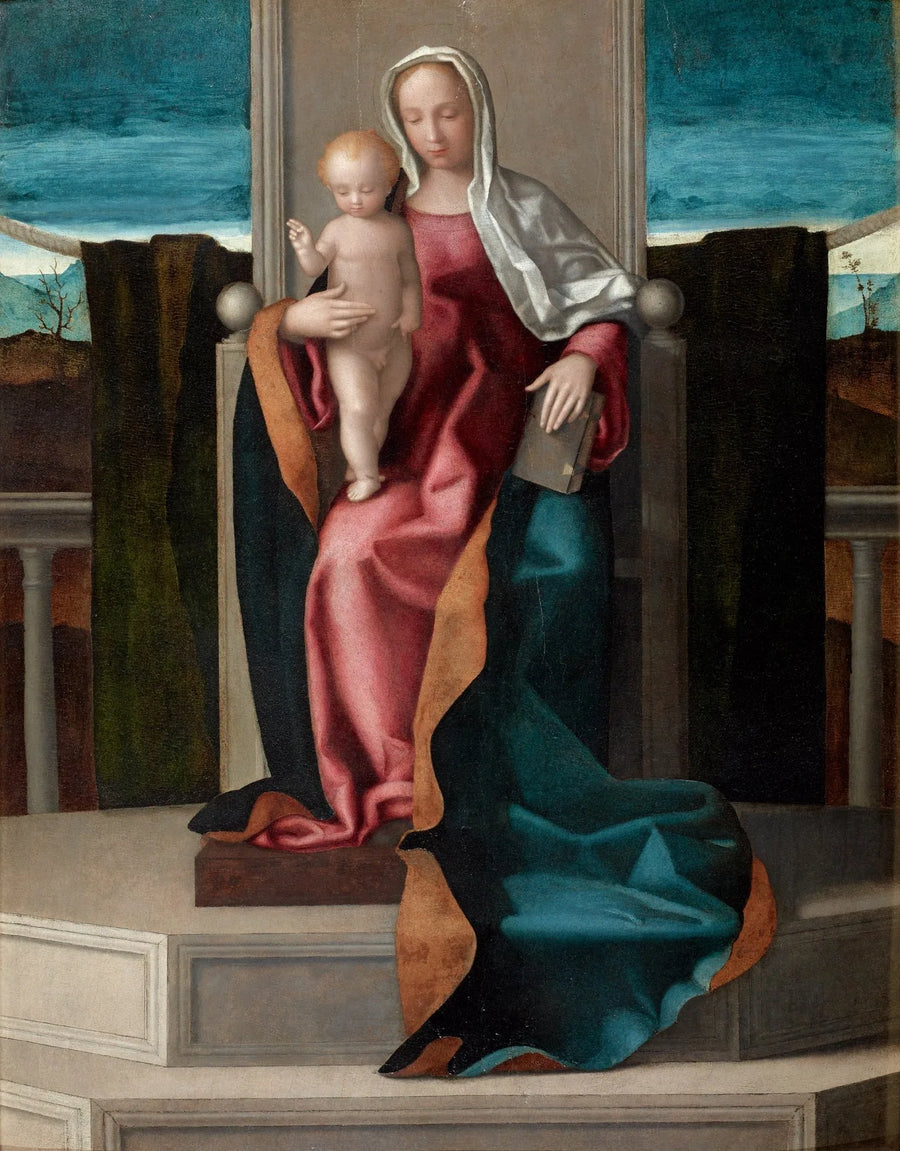 Jomfru med barnet på en trone - Giovanni Bellini