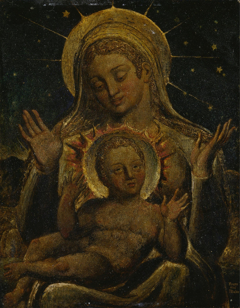 Jomfru med barnet - William Blake