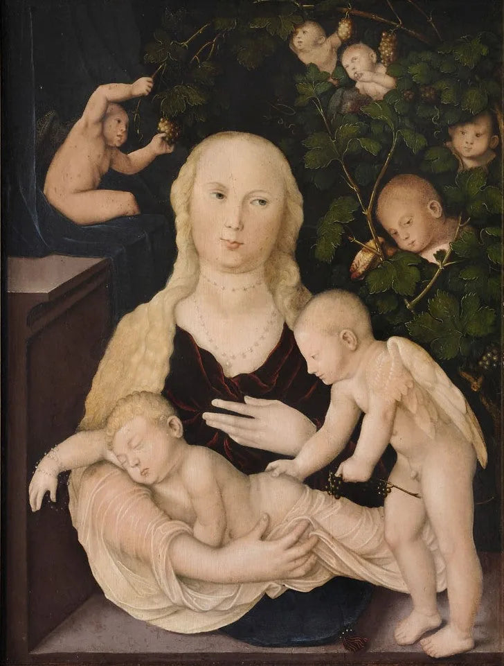 Jomfru ved vinrankene - Hans Baldung Grien