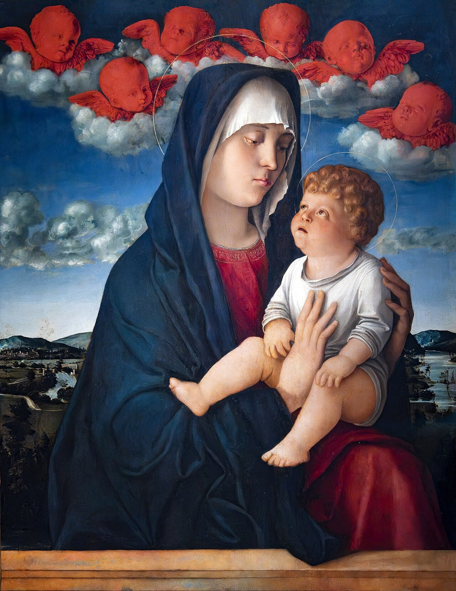 Jomfru med de røde keruber - Giovanni Bellini