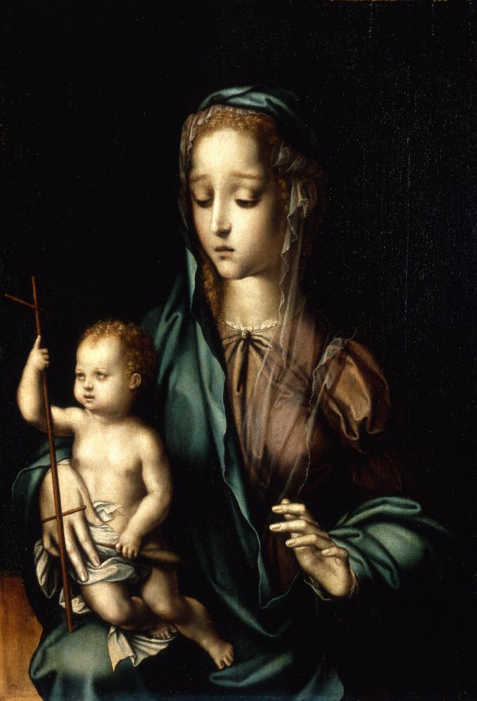 Jomfru med ullrulleren - Luis de Morales