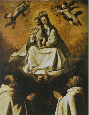 Jomfru av Barmhjertighet med to mercédærer - Francisco de Zurbarán