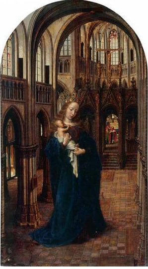 Jomfru og Barn i kirken - Jan Gossaert