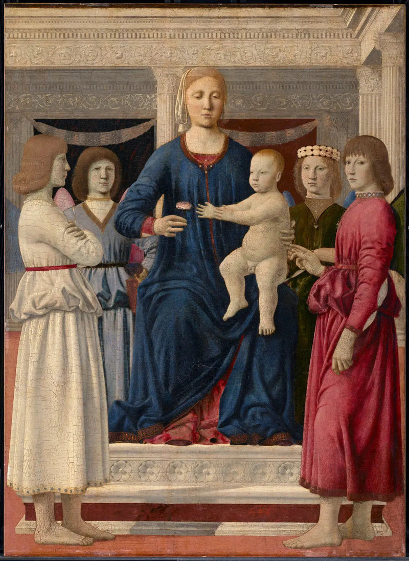 Jomfruen og barnet med fire engler - Piero della Francesca