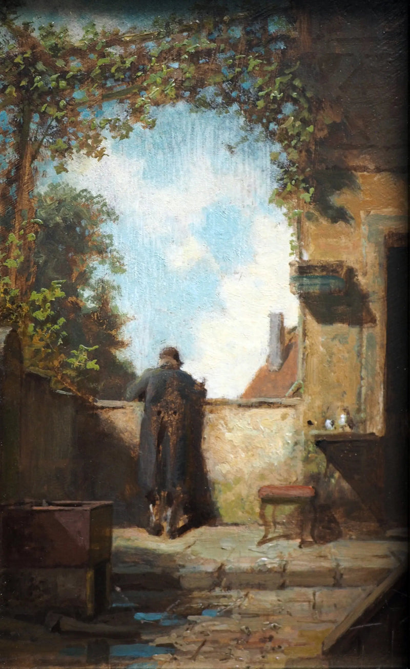 Gammel herre på terrassen - Carl Spitzweg