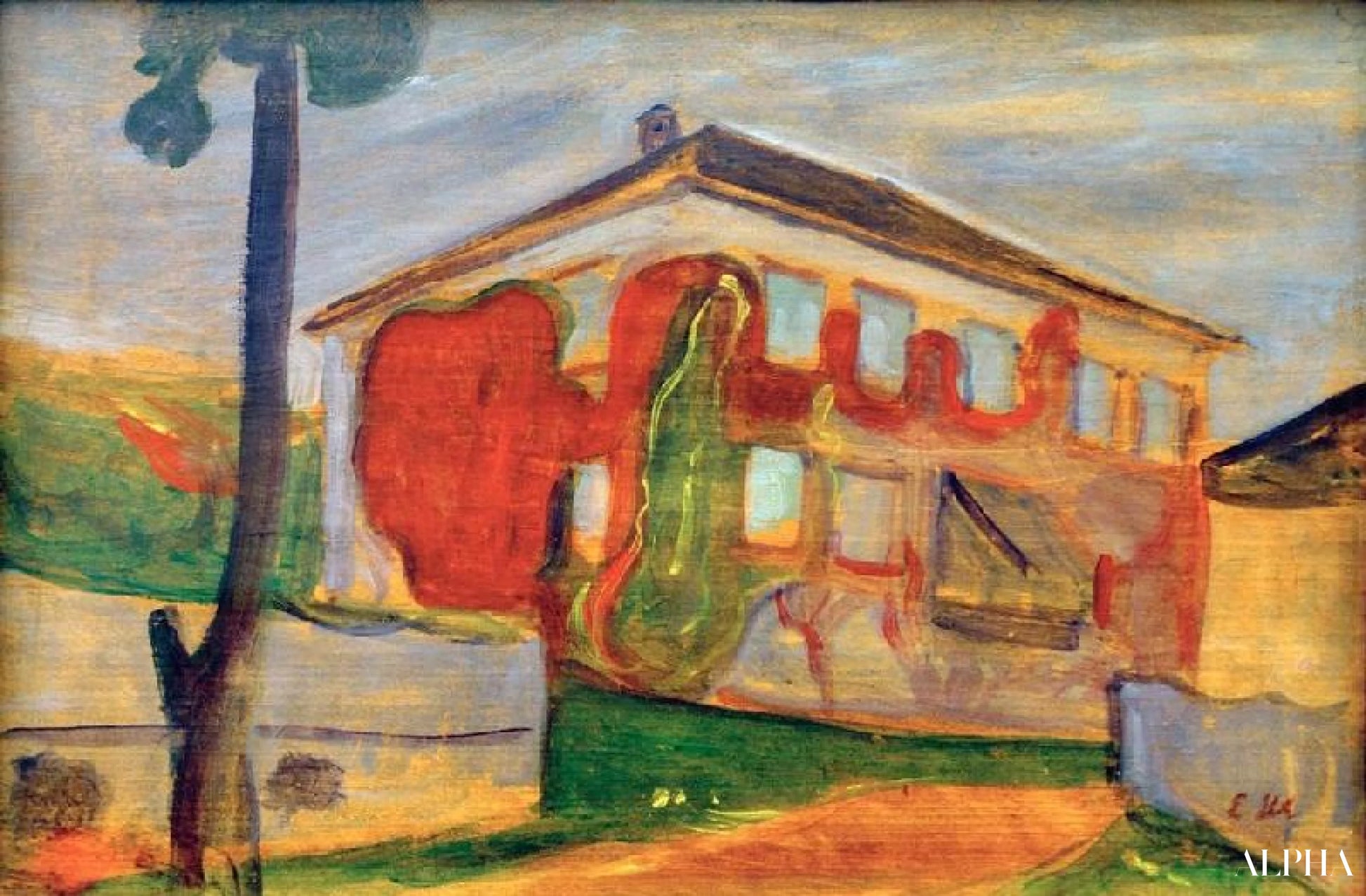 Vill rødvin av Edvard Munch - Høykvalitets reproduksjoner av malerier og bilder