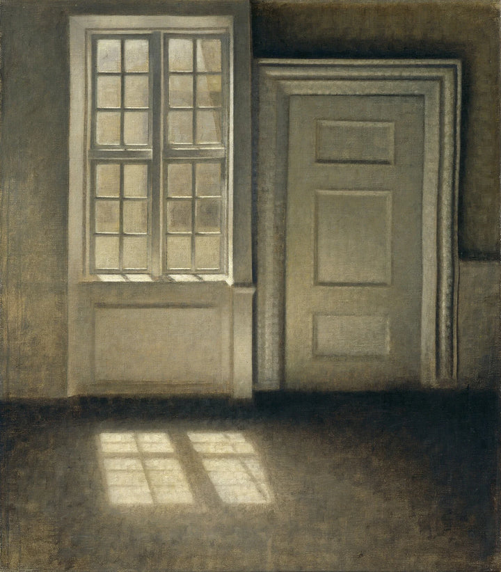 Solstudie i stua - Vilhelm Hammershøi