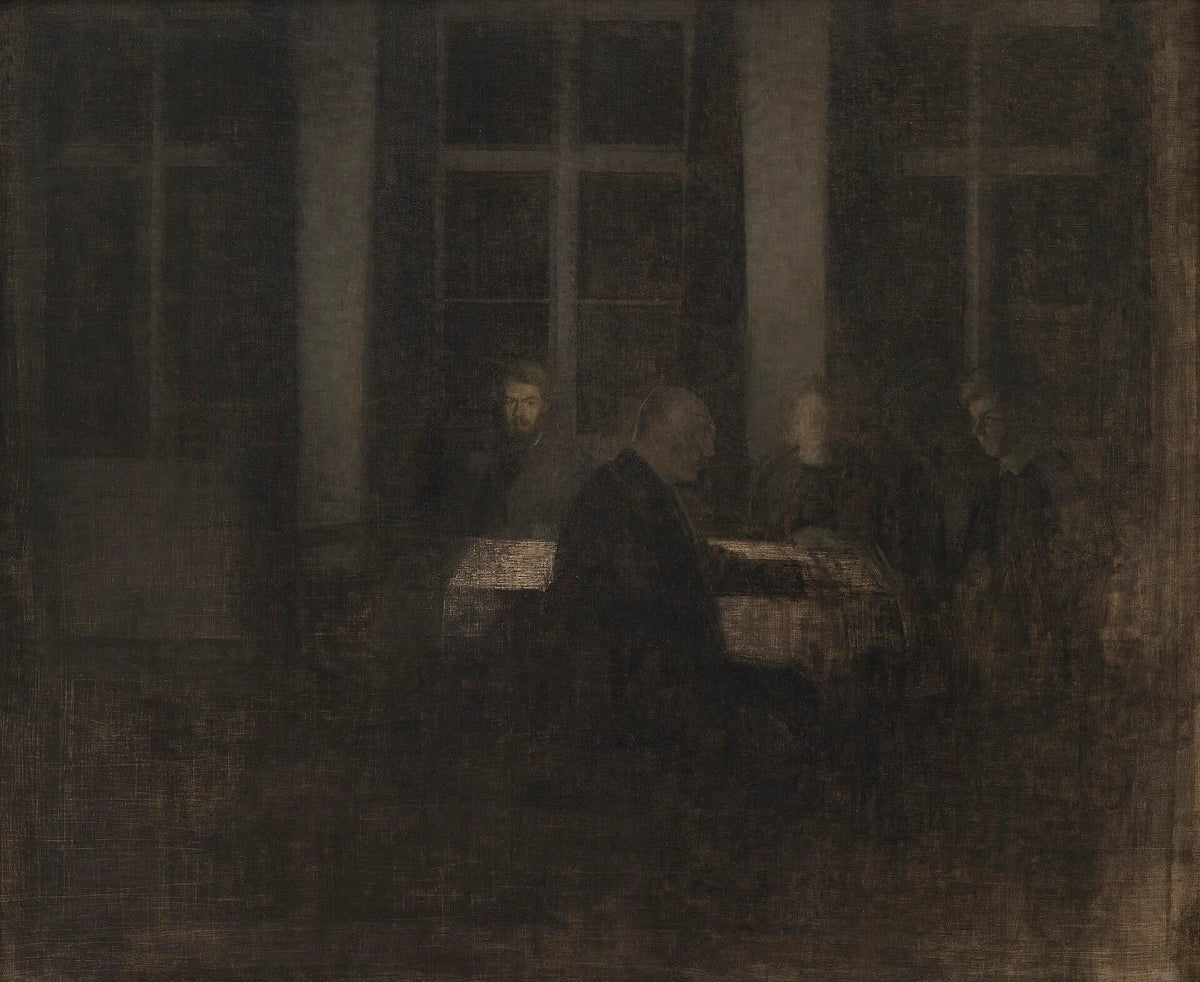 Kveld i stua - Vilhelm Hammershøi