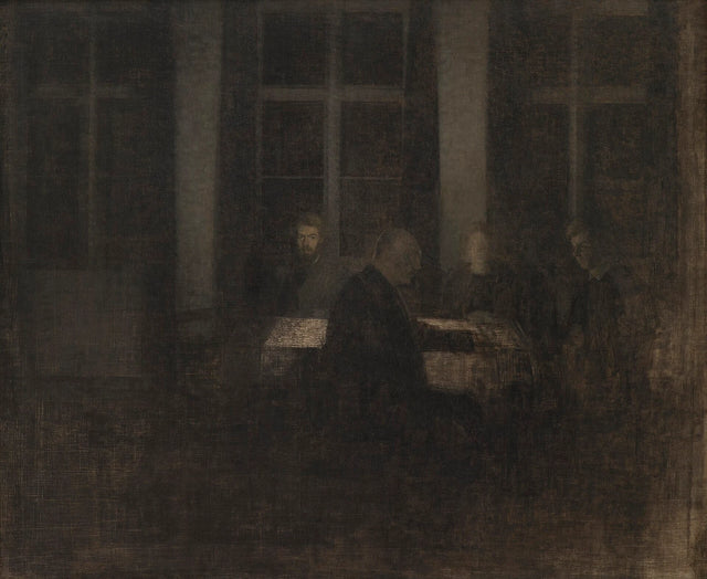 Kveld i stua - Vilhelm Hammershøi