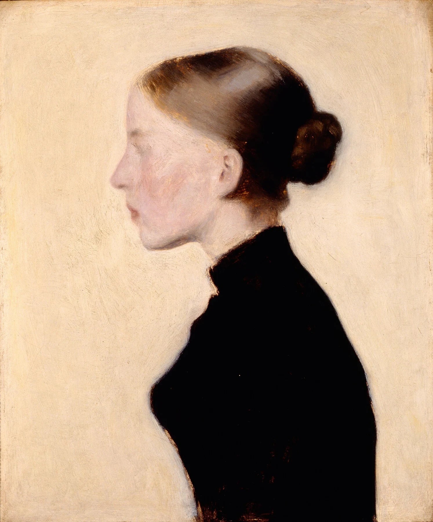 Jeune Fille malade, peinture de Vilhelm Hammershøi