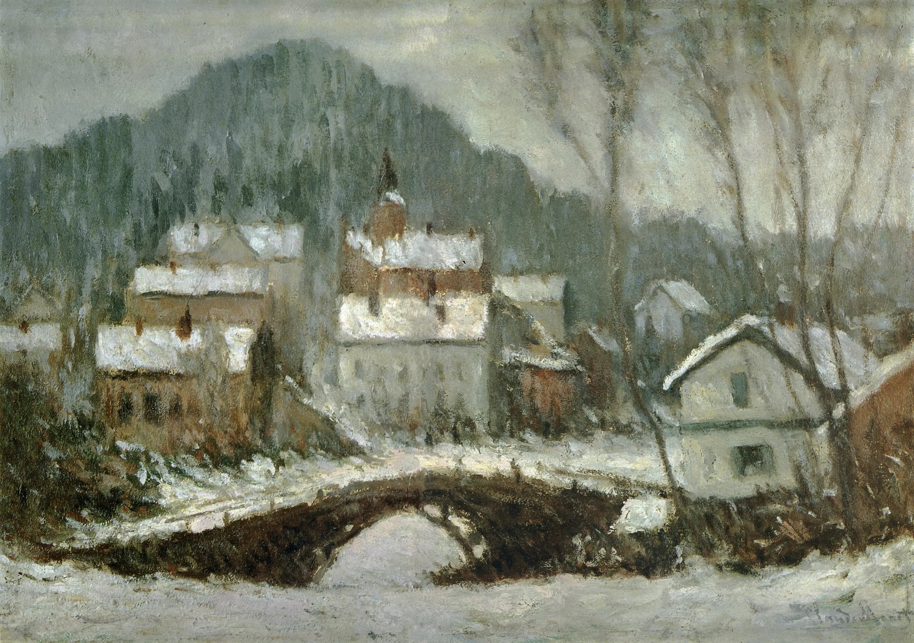 Reproduction du tableau « Village de Sandviken - Claude Monet » par Alpha Reproduction en peinture à l’huile