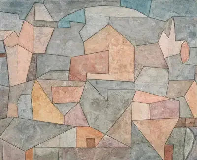 Landsby blant klippene (Ort in Felsen) - Paul Klee
