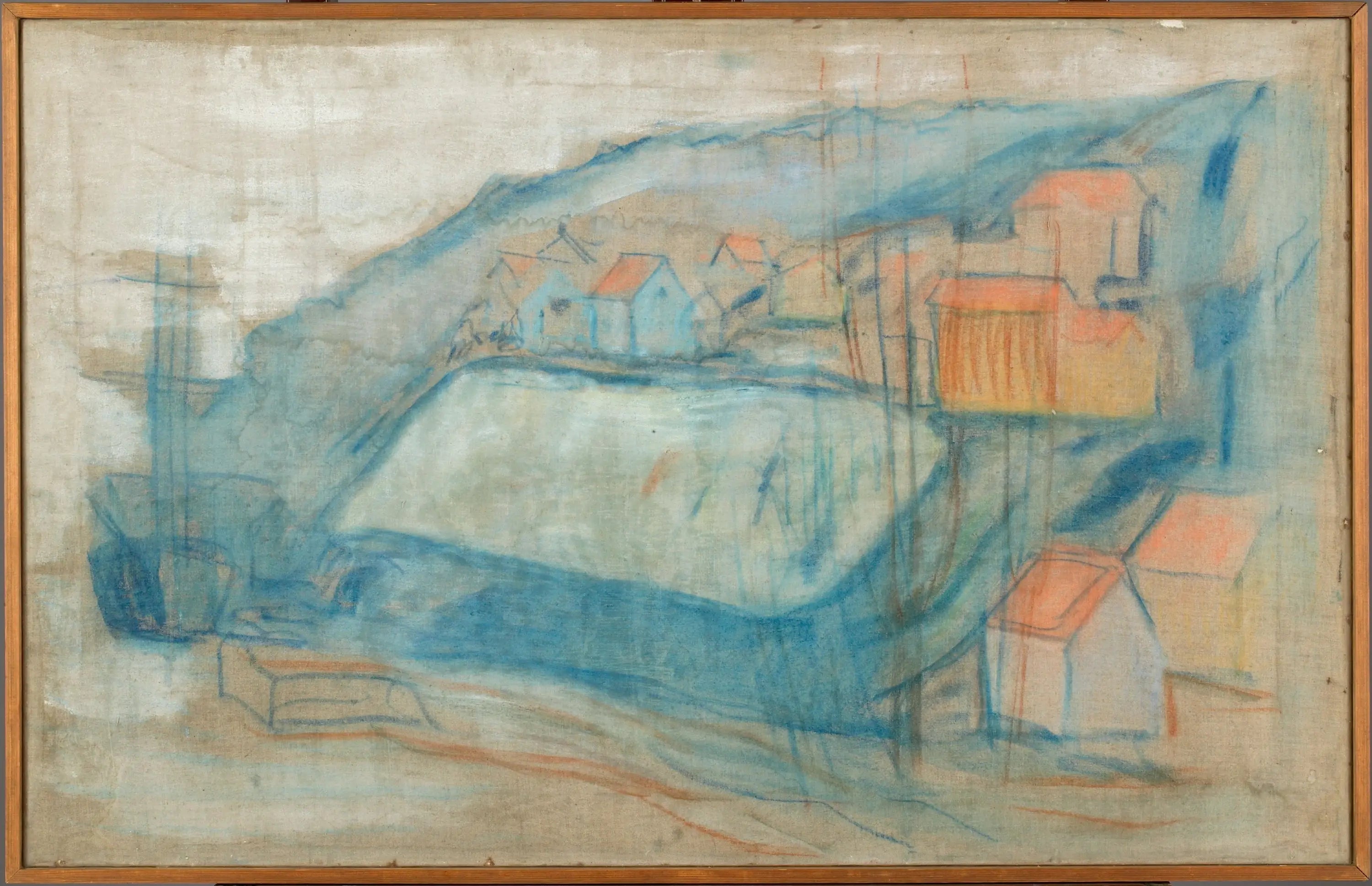 Reproduction du tableau « Village près de la mer - Edvard Munch » par Alpha Reproduction en peinture à l’huile