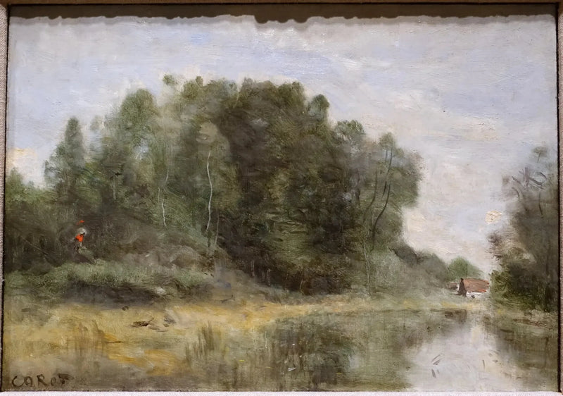 Ville d'Avray - ved bredden av dammen - Jean-Baptiste Camille Corot