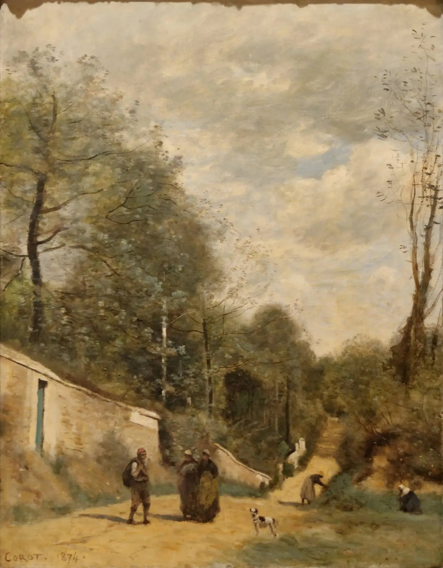Ville-d'Avray, stien til jernbanestasjonen - Jean-Baptiste Camille Corot