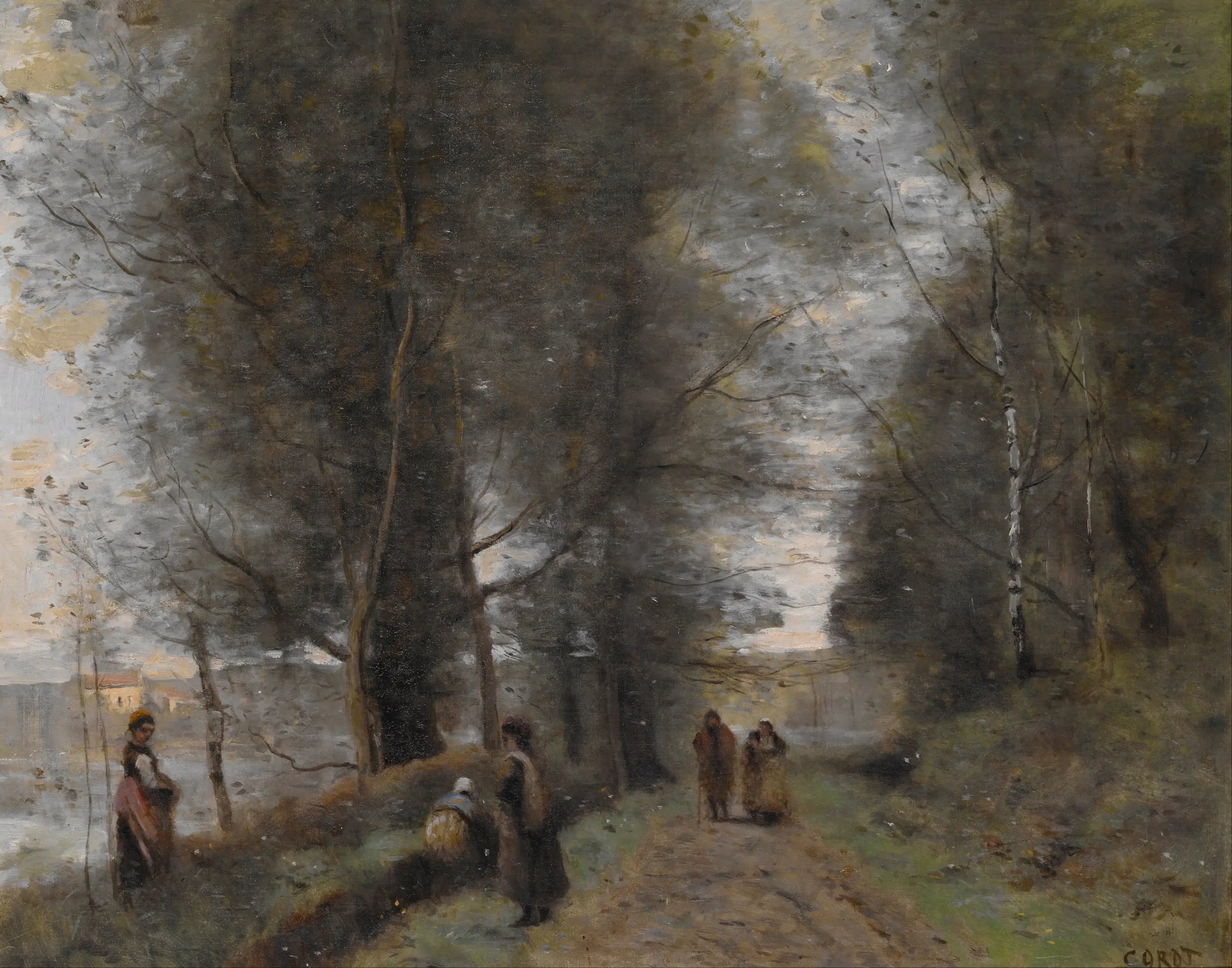 Ville d’Avray sentier forestier bordant l’étang - Jean-Baptiste Camille Corot - Alpha Reproduction